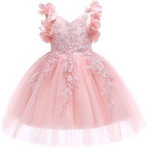Big/Little Girl Flower Lace Bridesmaid  Wedding Party Dresses